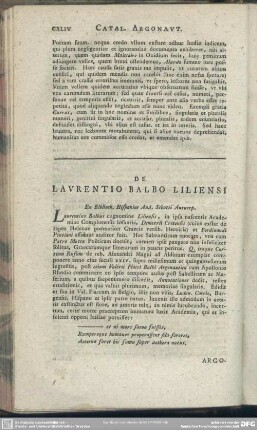 De Laurentio Balbo Liliensi