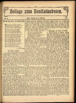 Zweite Ausgabe vom Sonntag, den 11. Dezember 1910.