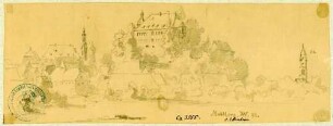 Mahlberg Blick auf Ort und Schloss aus nordöstlicher Richtung
