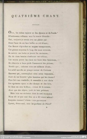 Quatrième Chant