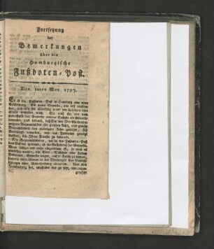 Fortsetzung: Den 10ten May 1797.