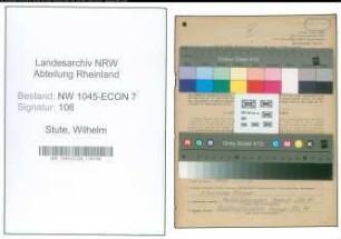 Entnazifizierung Wilhelm Stute , geb. 22.05.1893 (Maler)