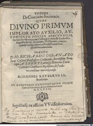 Theses de contractu societatis