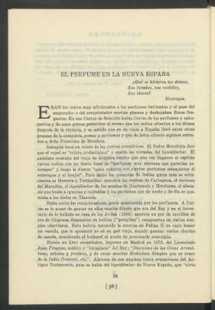 El perfume en la Nueva España