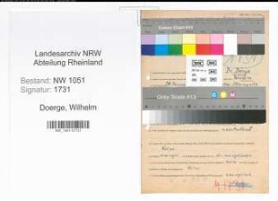 Entnazifizierung Wilhelm Doerge , geb. 27.01.1901 (Jurist)