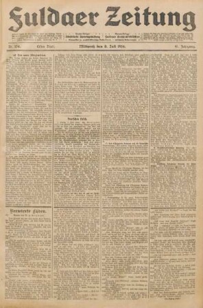 Ausgabe vom Mittwoch, den 08. Juli 1914.