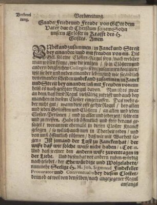 Vorbereitung; Eingang.