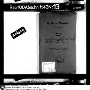 Gerechtsame der Stadt Fürstenau