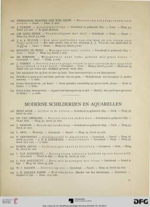 Moderne schilderijen en aquarellen (Nr. 226-418)