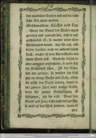 Geschwollner Rücken und Cur