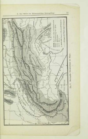 Geologische Übersichtskarte der Alpen
