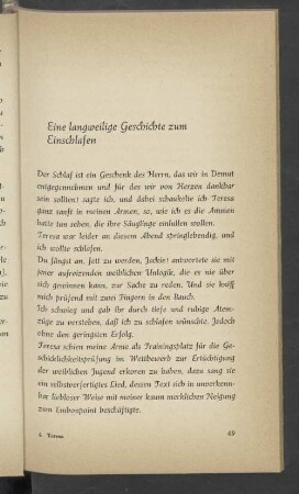 Eine langweilige Geschichte zum Einschlafen