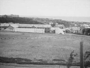 Stadtteilansicht von Maoka : Blick vonTerrasse II auf die Stadt und zur Newelskoi-Bucht des Japanischen Meeres