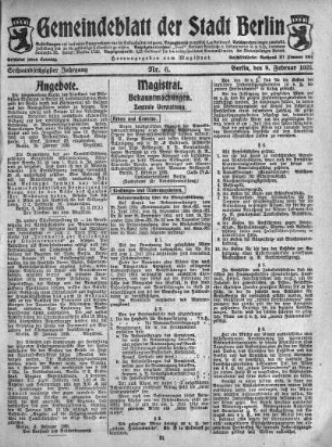1925,6: Nr. 6, 8. Februar 1925