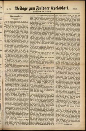 Zweite Ausgabe vom Samstag, den 13. Mai 1899.