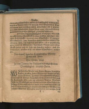 Von dem Sitzen der Ertzbischöffen/ Meintz/ Cölln und Trier. Der Dritte Titul.