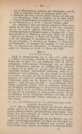 Titel 3. Die Gewerbeordnung