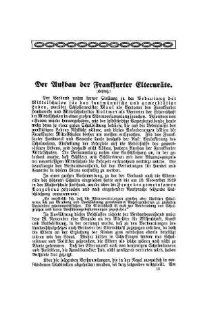 Der Aufbau der Frankfurter Elternräte : (Schluß)
