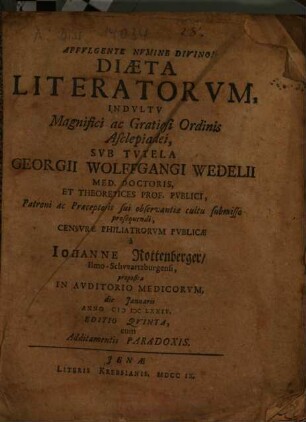 Diaeta Literatorum