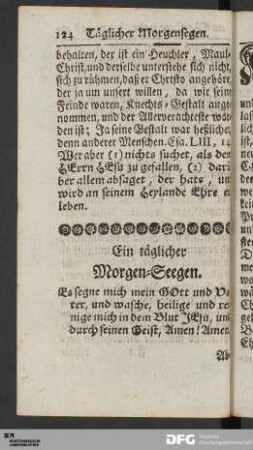 Ein täglicher Morgen-Seegen.