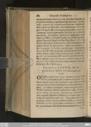 Epistola LXXXIX. Dolam. Ioanni Boivinio, Consiliario Regio