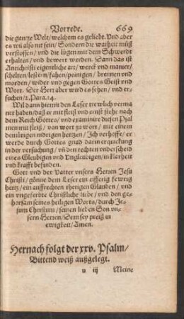 Hernach folgt der xxv. Psalm/ Bittend weiß außgelegt.