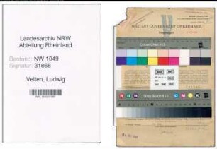 Entnazifizierung Ludwig Velten , geb. 08.10.1900 (Bahninspektor)