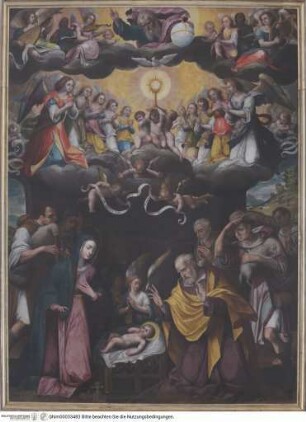 Anbetung des Christuskindes und Triumph der Eucharistie