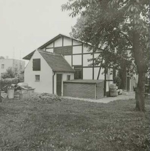 Glauchau-Gesau, Werkstattgebäude eines Wohnhauses, Hofansicht