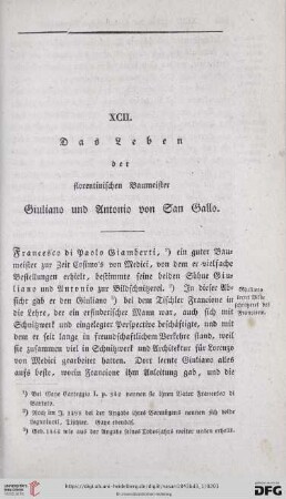 XCII. Giuliano und Antonio von San Gallo