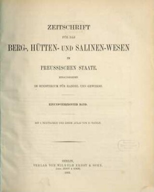 Zeitschrift für das Berg-, Hütten- und Salinenwesen im Deutschen Reich. 41. 1893