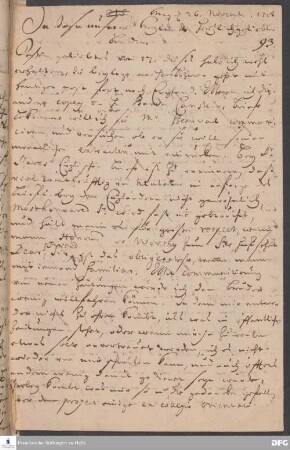 Brief von Heinrich Wilhelm Ludolf an August Hermann Francke.
