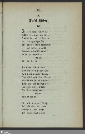 X. Tafel-Lieder
