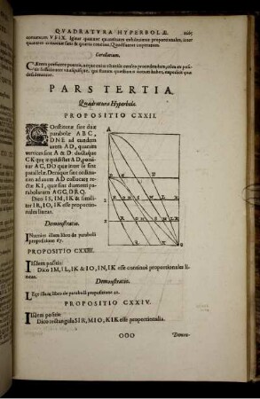 Pars tertia. Quadratura Hyperbolae.