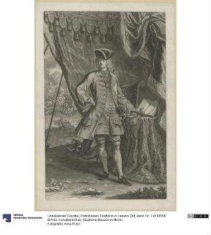 Porträt eines Feldherrn in seinem Zelt