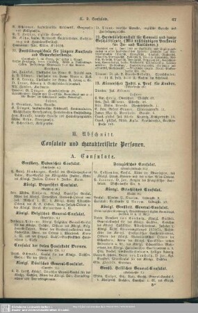 II.Abschnitt. Consulate und charakterisierte Personen