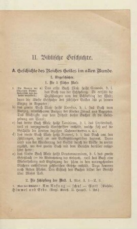 A. Geschichte des Reiches Gottes im alten Bunde