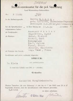 Klein, Ludwig