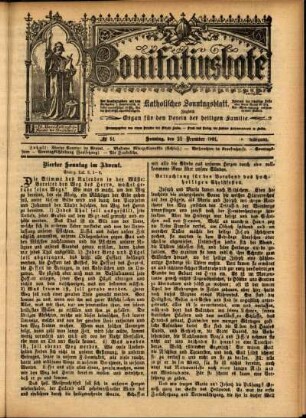 Erste Ausgabe vom Sonntag, den 22. Dezember 1901.