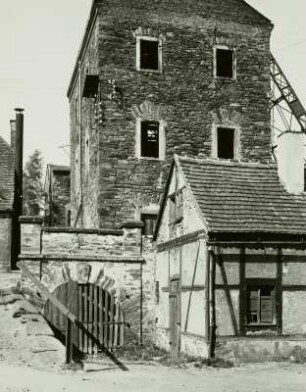 Freiberg, Abraham-Schacht, Förderhaus