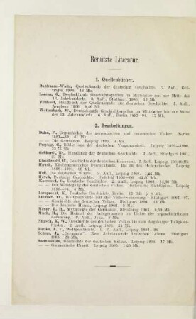 Benutzte Literatur