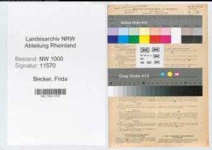 Entnazifizierung Frida Becker, geb. 25.07.1894 (MTA)