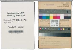 Entnazifizierung Heinrich Flosdorff , geb. 15.10.1905 (Manager)