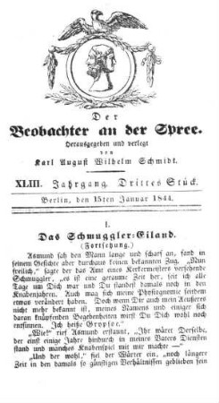 3. Stueck, 15. Januar 1844