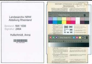 Entnazifizierung Anna Hufschmidt , geb. 20.02.1902 ()