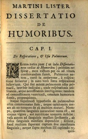 Dissertatio de humoribus
