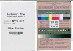 Entnazifizierung Franziska Sikora , geb. 27.01.1897 (Kaufmann)