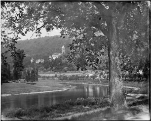 Zwingenberg Landschaftsbild mit Schloss Zwingenberg im Hintergrund