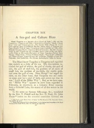 Chapter XIX A Sea-god an Culture Hero