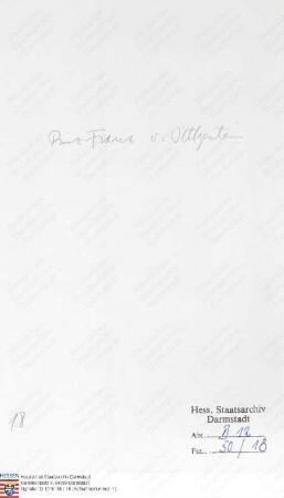 Sayn-Wittgenstein-Berleburg, Franz [August Wilhelm] Prinz v.